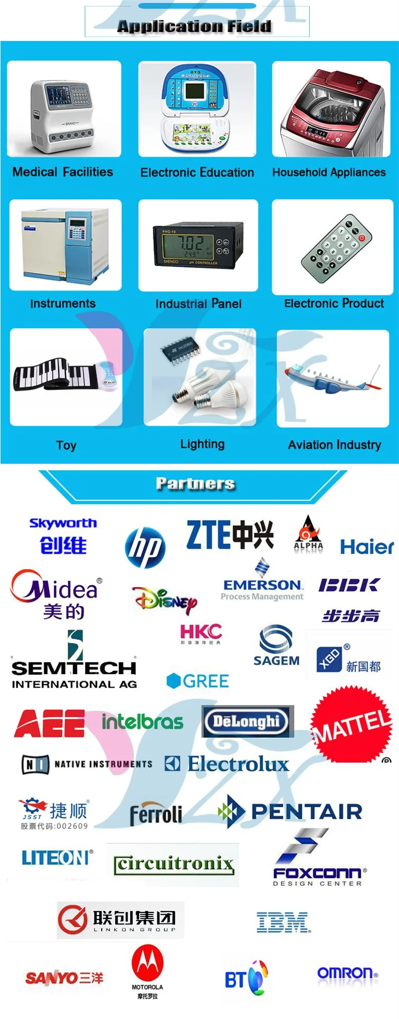 Membrane Keyboard Factory Flexible PCB Assembly in Double-Sided PCB Printed Circuit Board