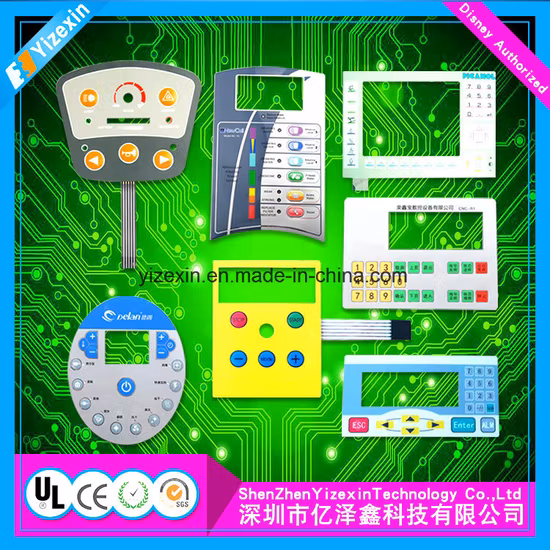 セキュリティ システム用のボタンとタッチ メンブレンを備えた柔軟なリモート コントロール